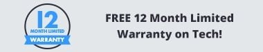 free 12 month limited warranty on tech