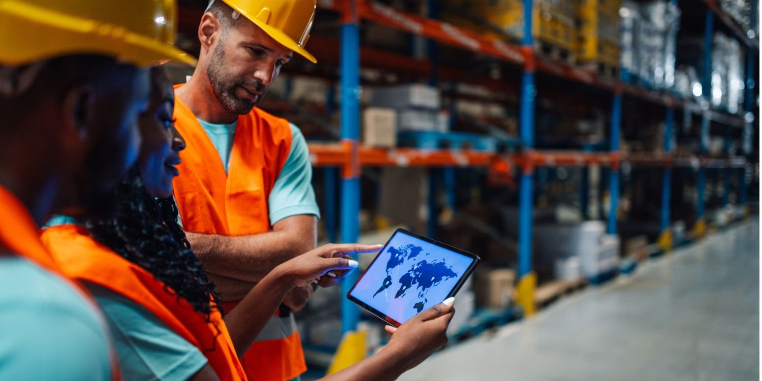 warehouse workers shipping smartphones